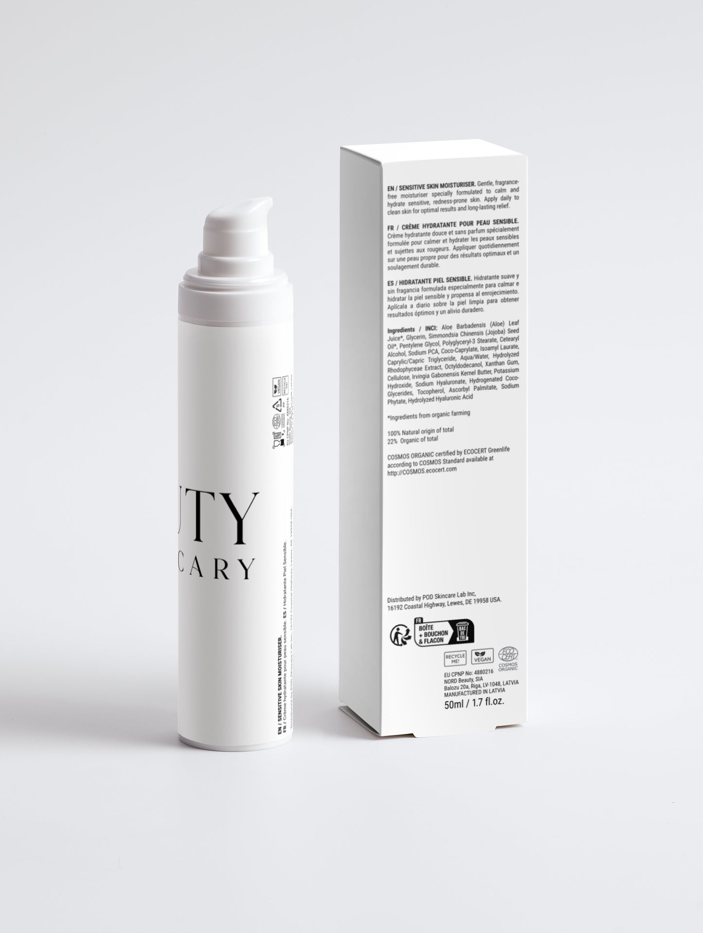 Sensitive Skin Moisturiser, Fragrance Free