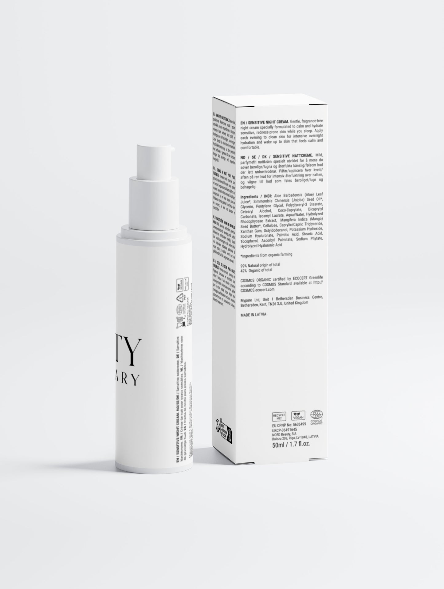 Sensitive Skin Overnight Cream, Fragrance-Free